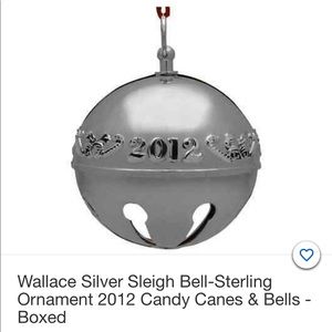 2012 Sleigh Bells - Wallace - Silver Ornament